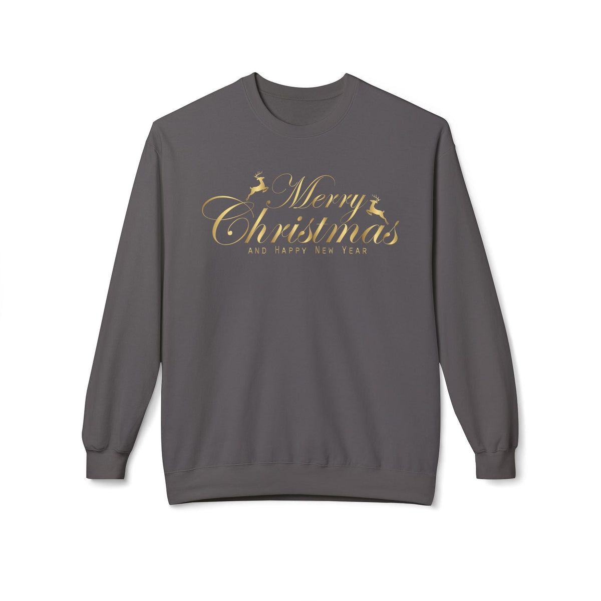 Merry Christmas gold script Sweatshirt Holiday Noel glitter lettering ...