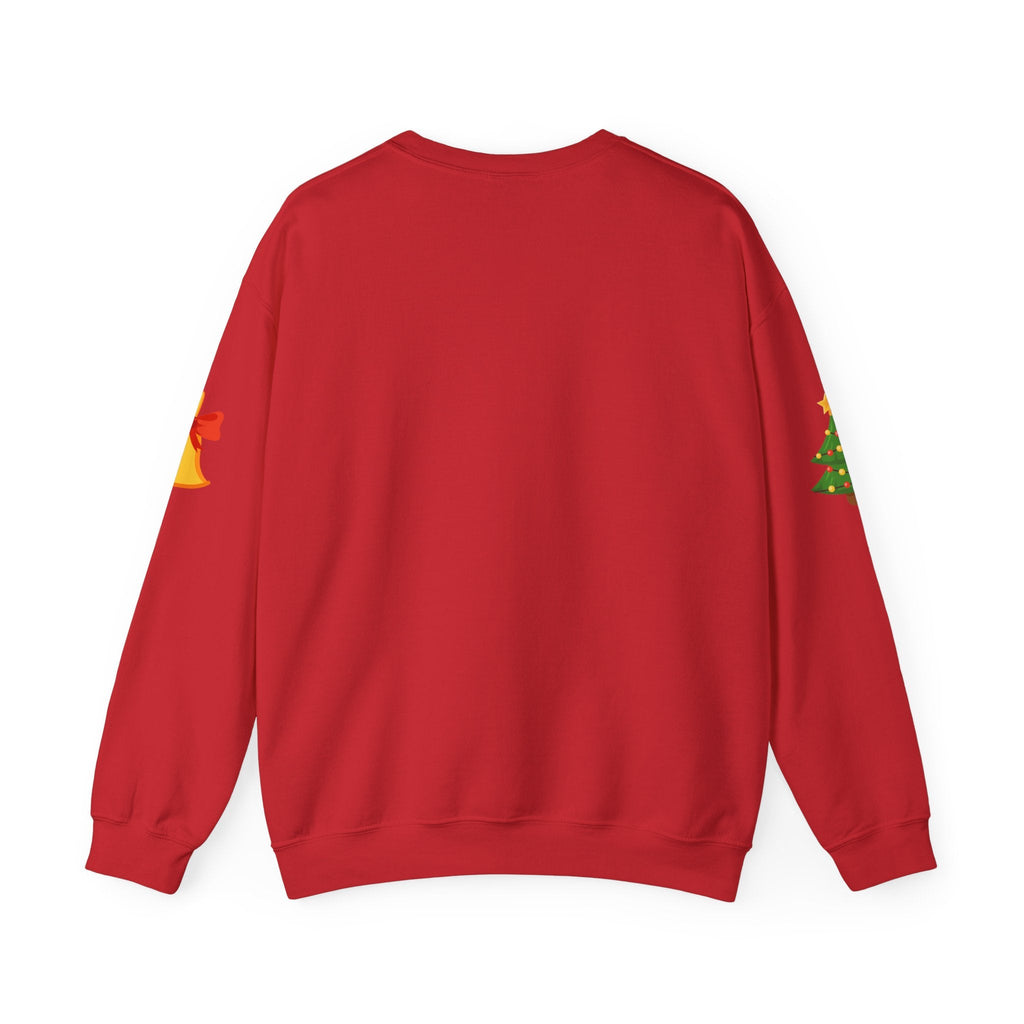 Merry Christmas script candy cane Sweatshirt | Christmas tree sleeve design - Etna Gift