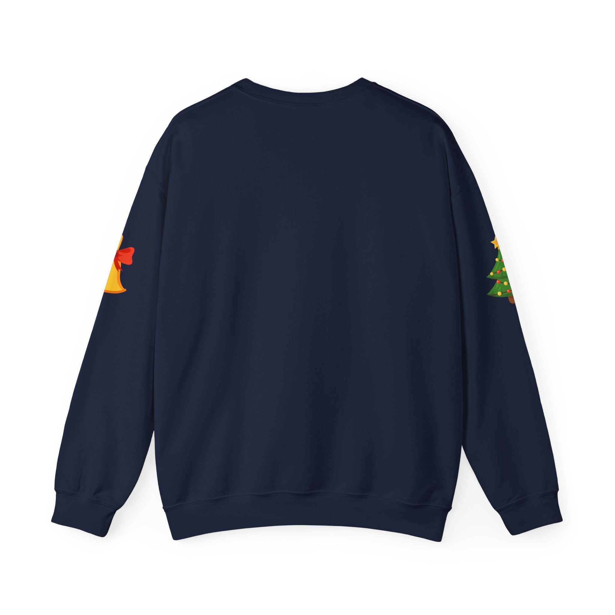 Merry Christmas script candy cane Sweatshirt | Christmas tree sleeve design - Etna Gift