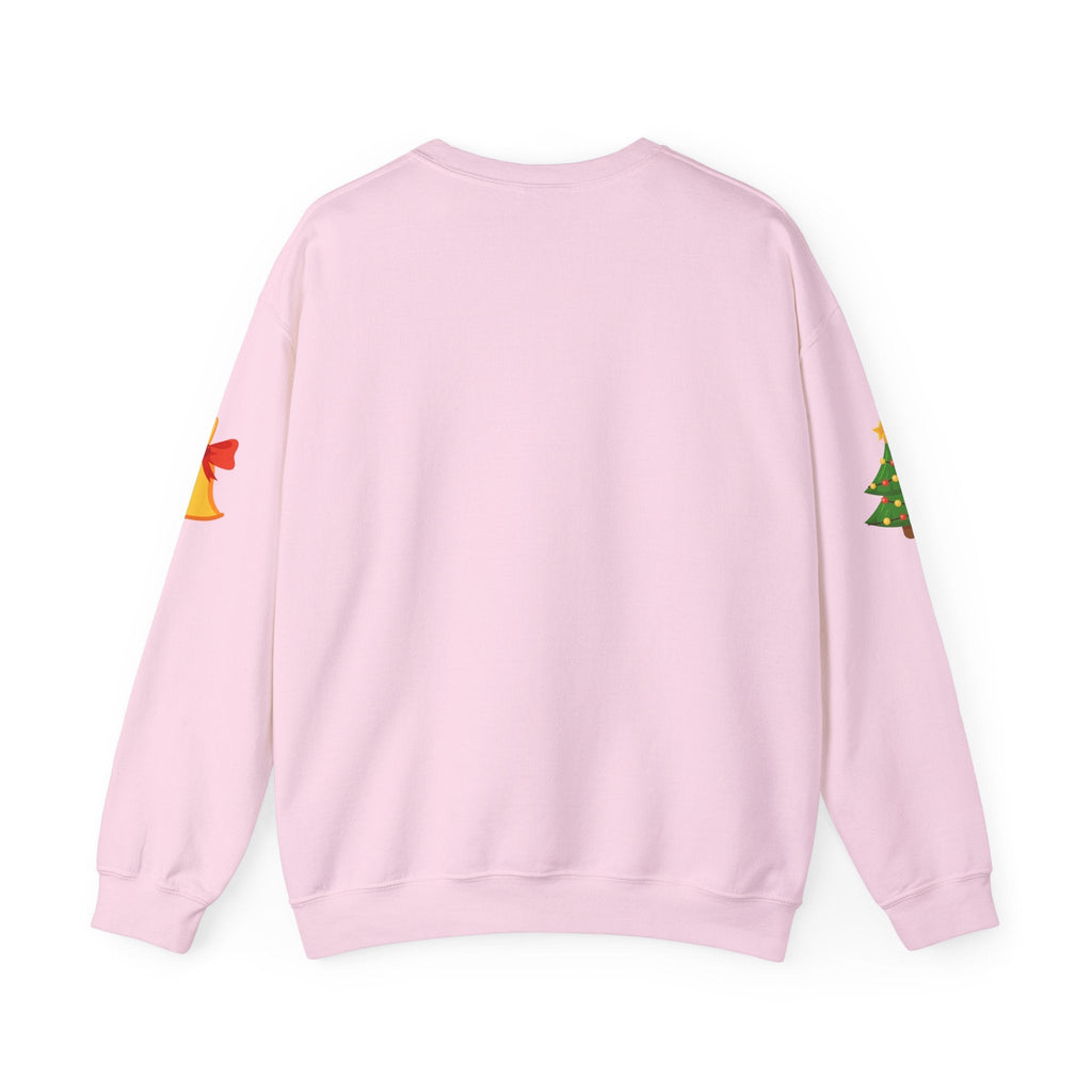 Merry Christmas script candy cane Sweatshirt | Christmas tree sleeve design - Etna Gift