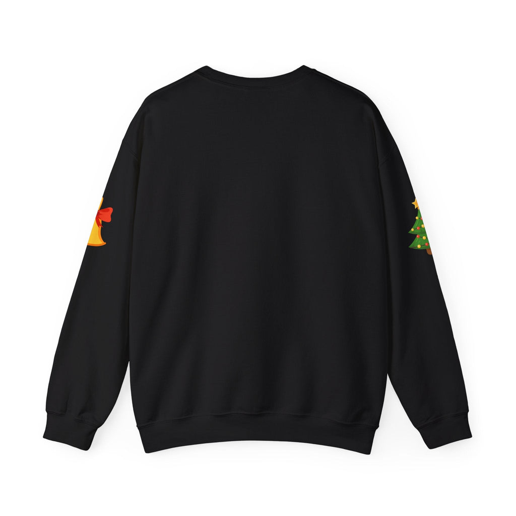 Merry Christmas script candy cane Sweatshirt | Christmas tree sleeve design - Etna Gift