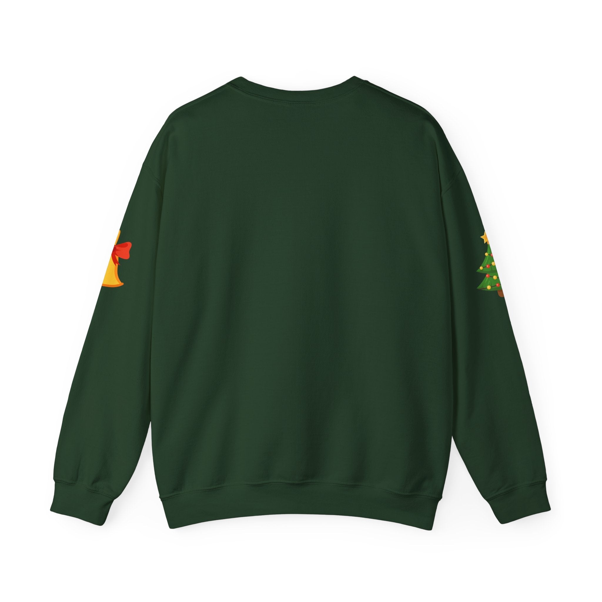 Merry Christmas script candy cane Sweatshirt | Christmas tree sleeve design - Etna Gift