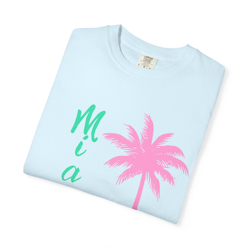 Miami Palm Beach T-Shirt — Retro Surfboard & Pink Palm Tee - Etna Gift