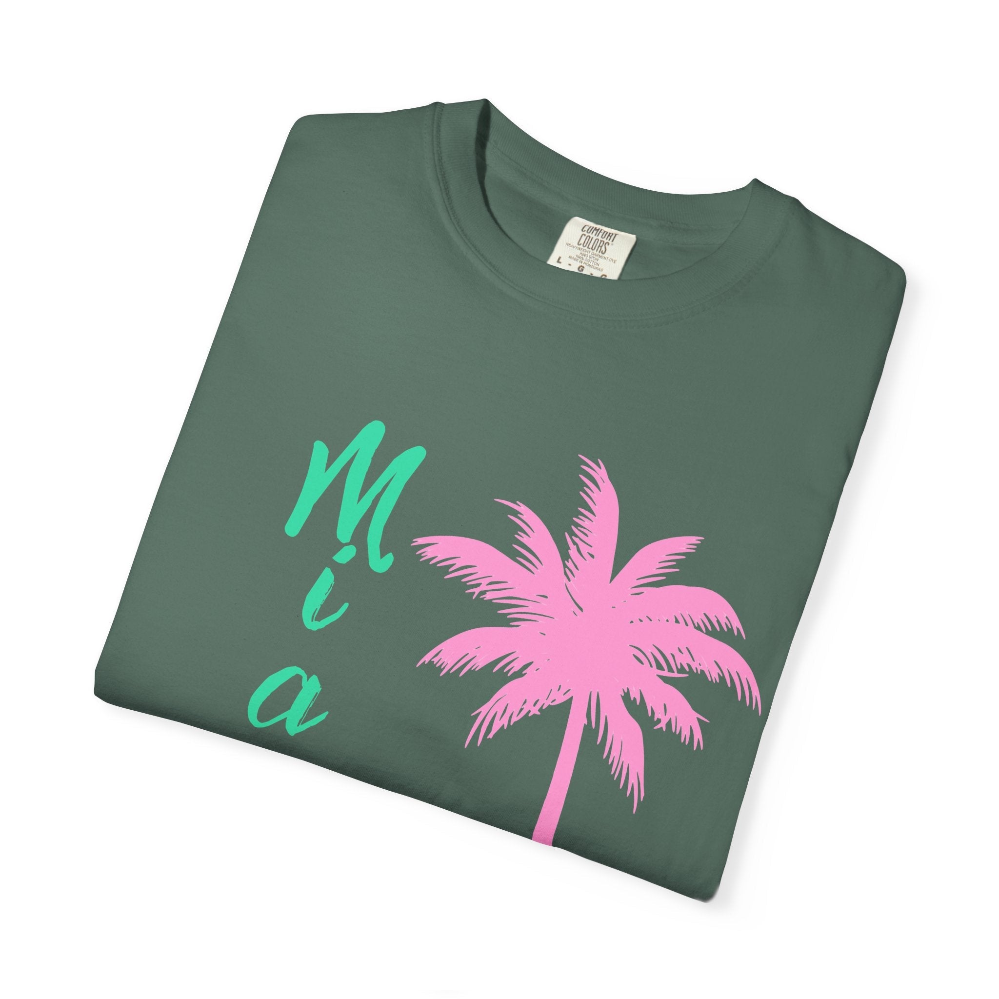Miami Palm Beach T-Shirt — Retro Surfboard & Pink Palm Tee - Etna Gift