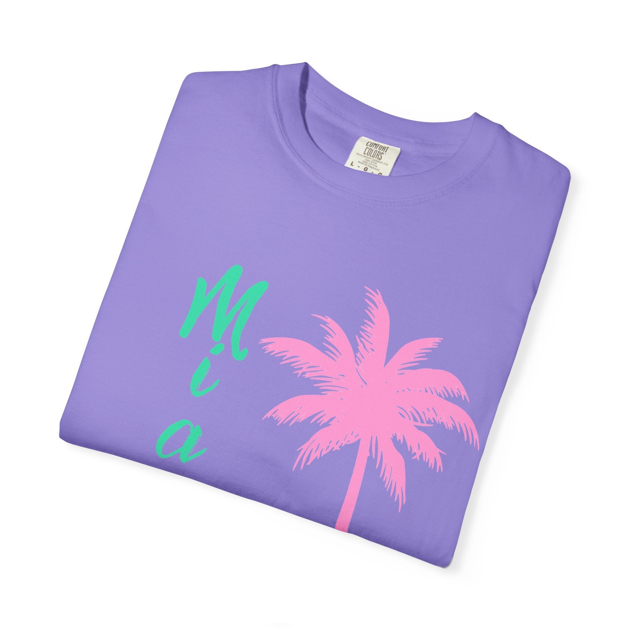 Miami Palm Beach T-Shirt — Retro Surfboard & Pink Palm Tee - Etna Gift