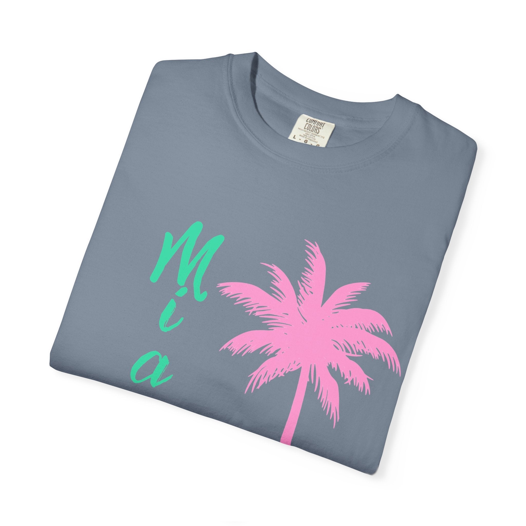 Miami Palm Beach T-Shirt — Retro Surfboard & Pink Palm Tee - Etna Gift