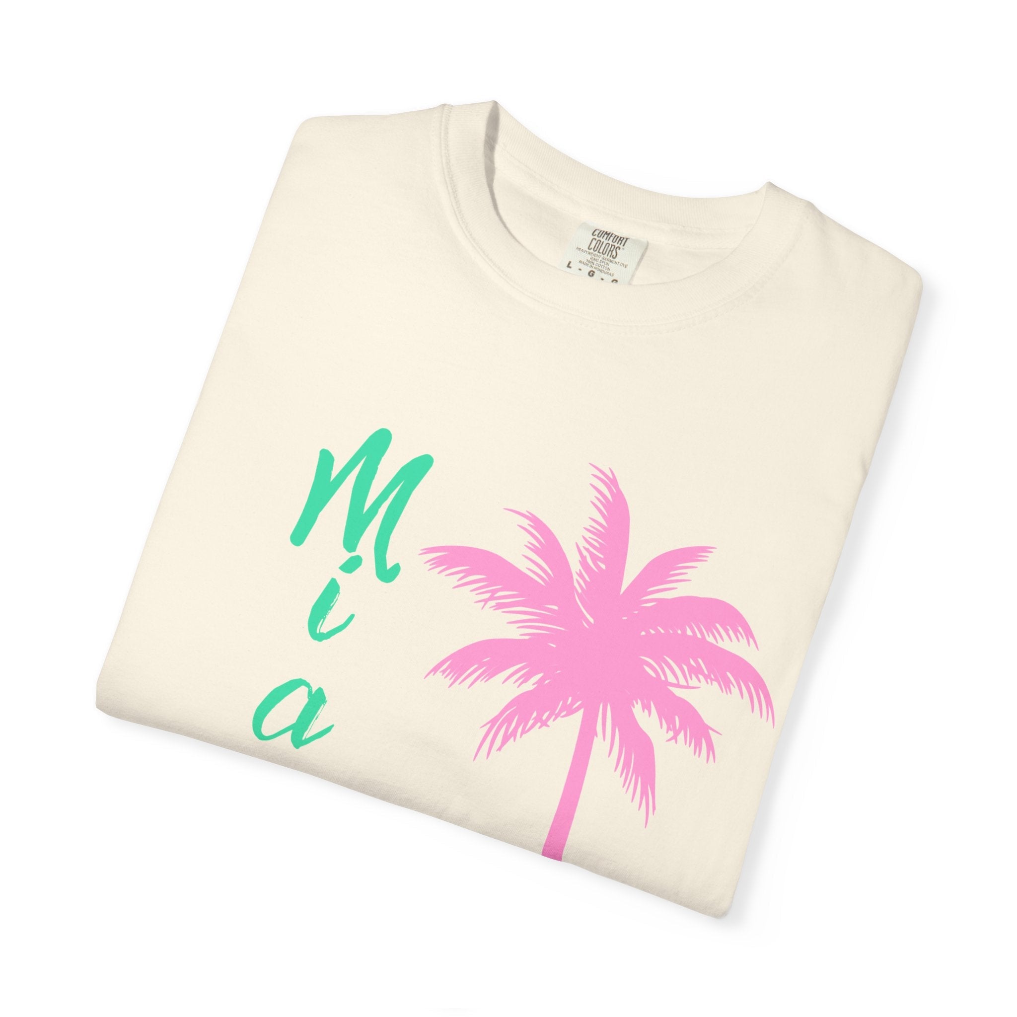 Miami Palm Beach T-Shirt — Retro Surfboard & Pink Palm Tee - Etna Gift