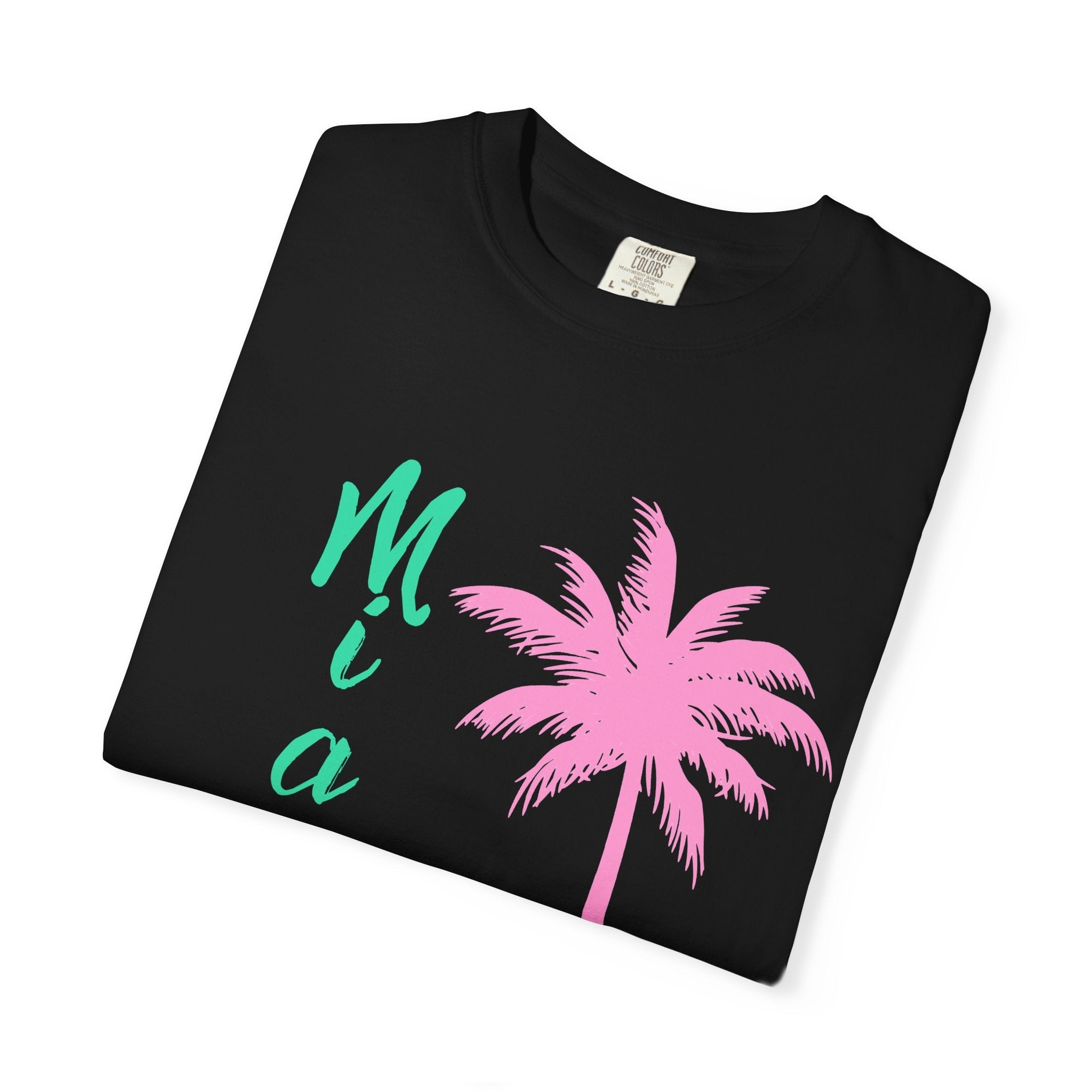 Miami Palm Beach T-Shirt — Retro Surfboard & Pink Palm Tee - Etna Gift
