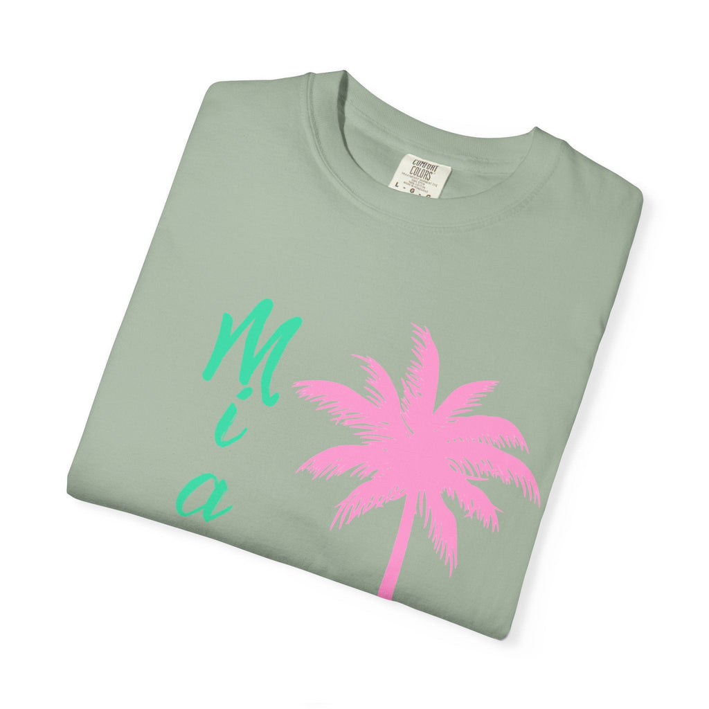 Miami Palm Beach T-Shirt — Retro Surfboard & Pink Palm Tee - Etna Gift