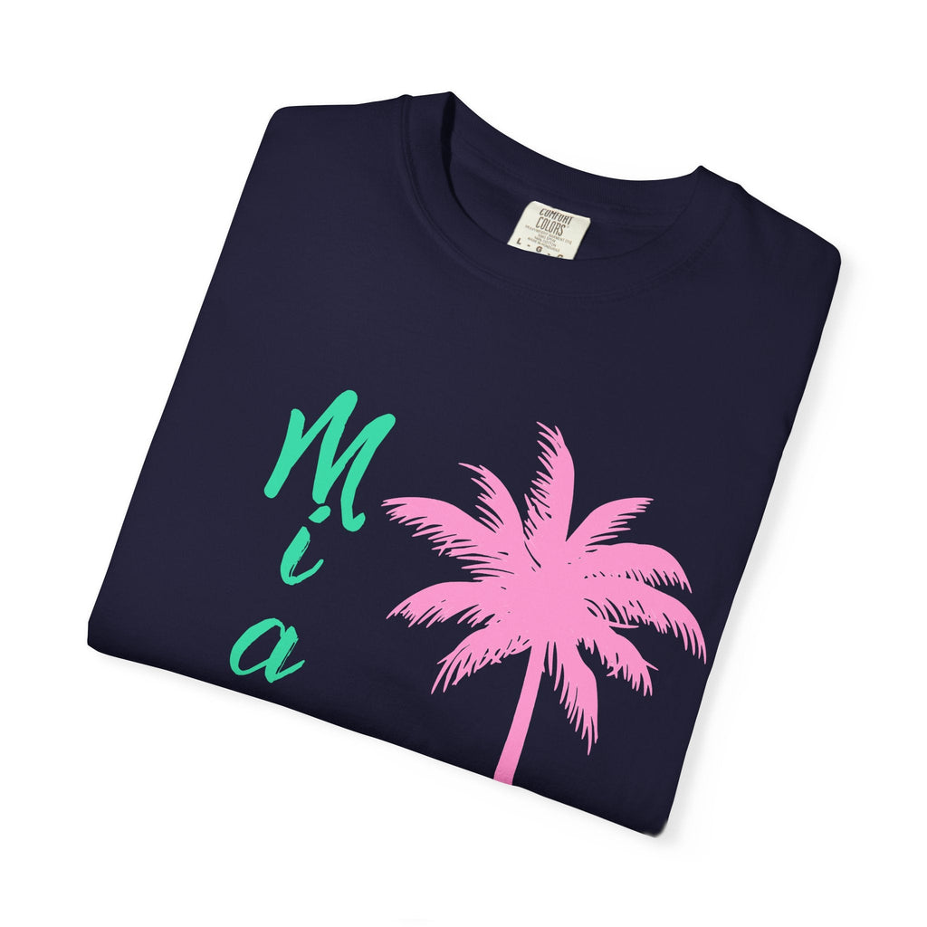 Miami Palm Beach T-Shirt — Retro Surfboard & Pink Palm Tee - Etna Gift