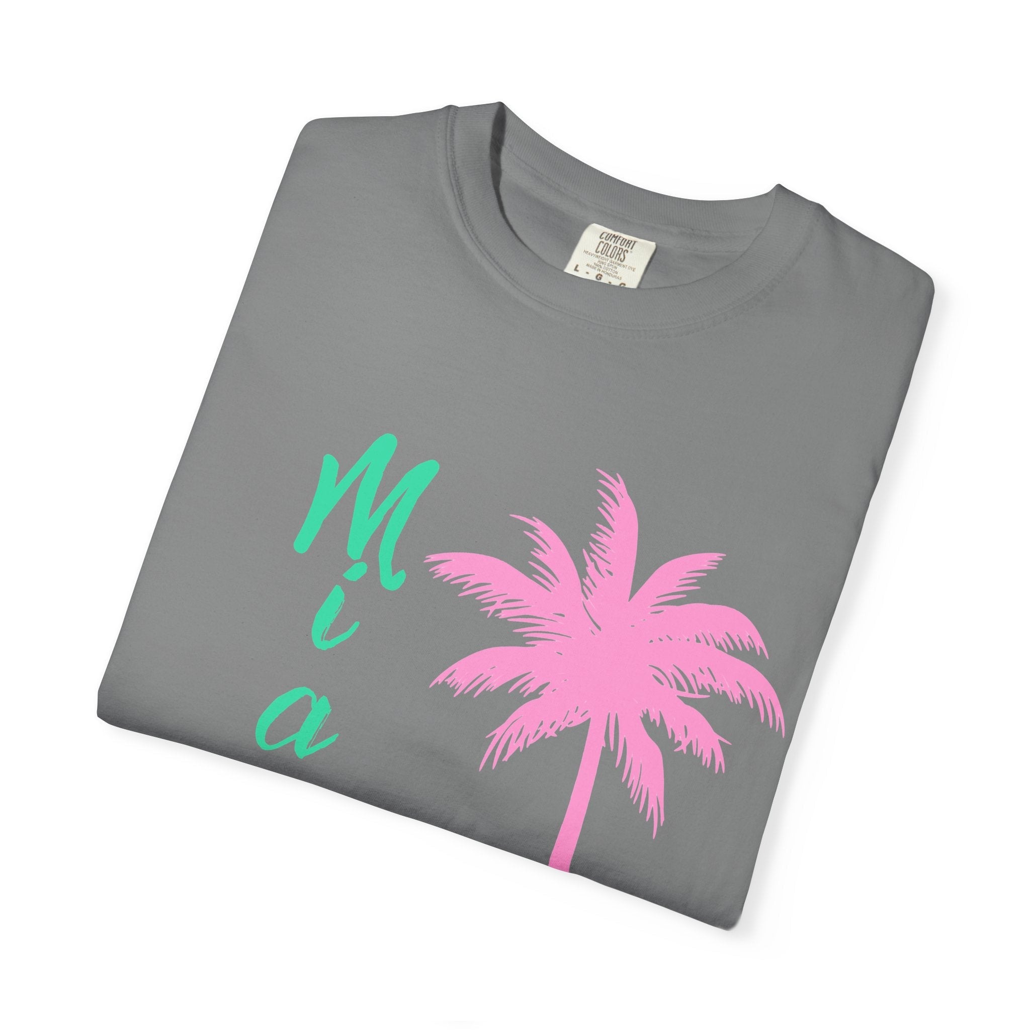 Miami Palm Beach T-Shirt — Retro Surfboard & Pink Palm Tee - Etna Gift