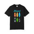 Miami Surfboard T-Shirt Colorful Beach Surf Tee - Etna Gift