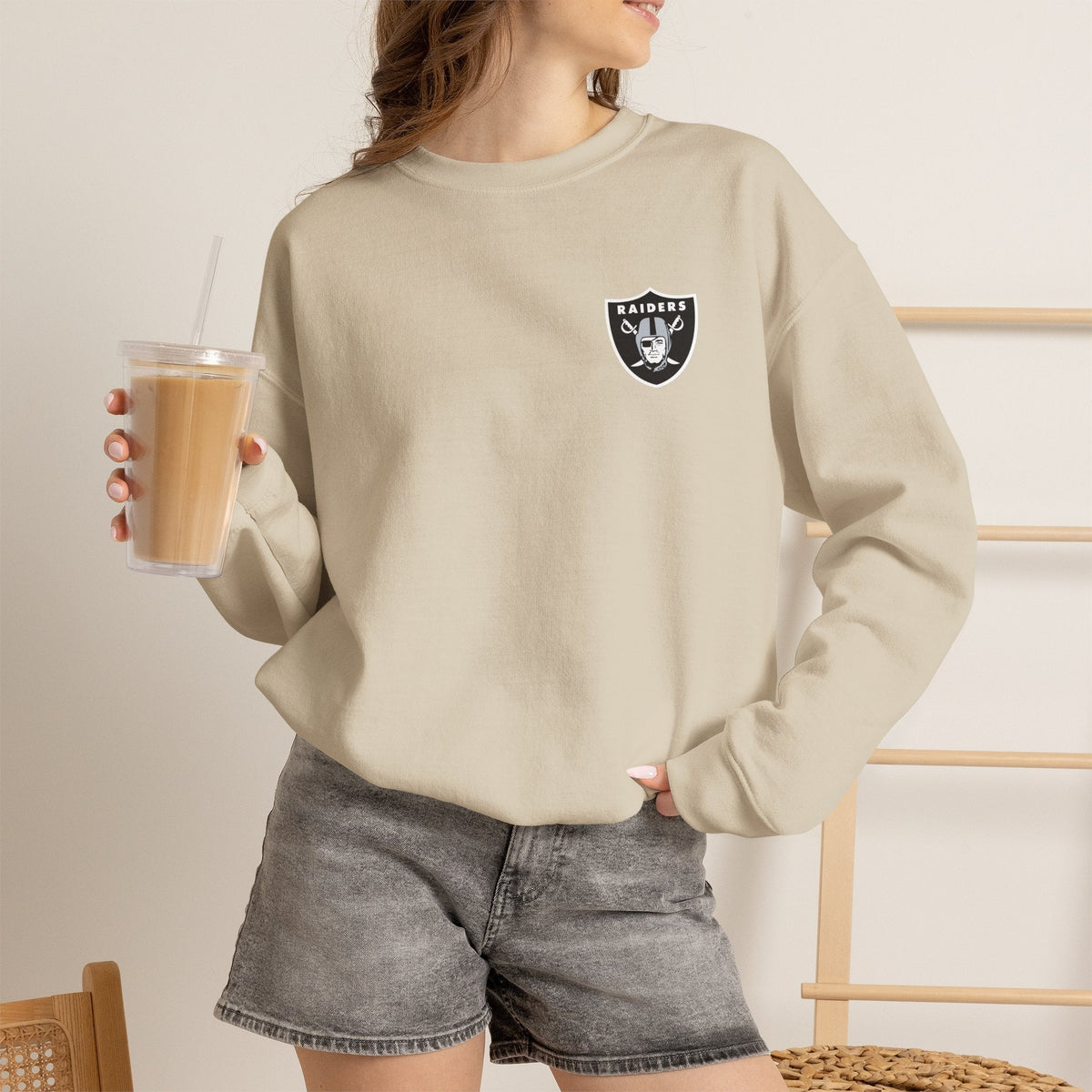 Minimalist Raiders Crest Crewneck Sweatshirt - Etna Gift