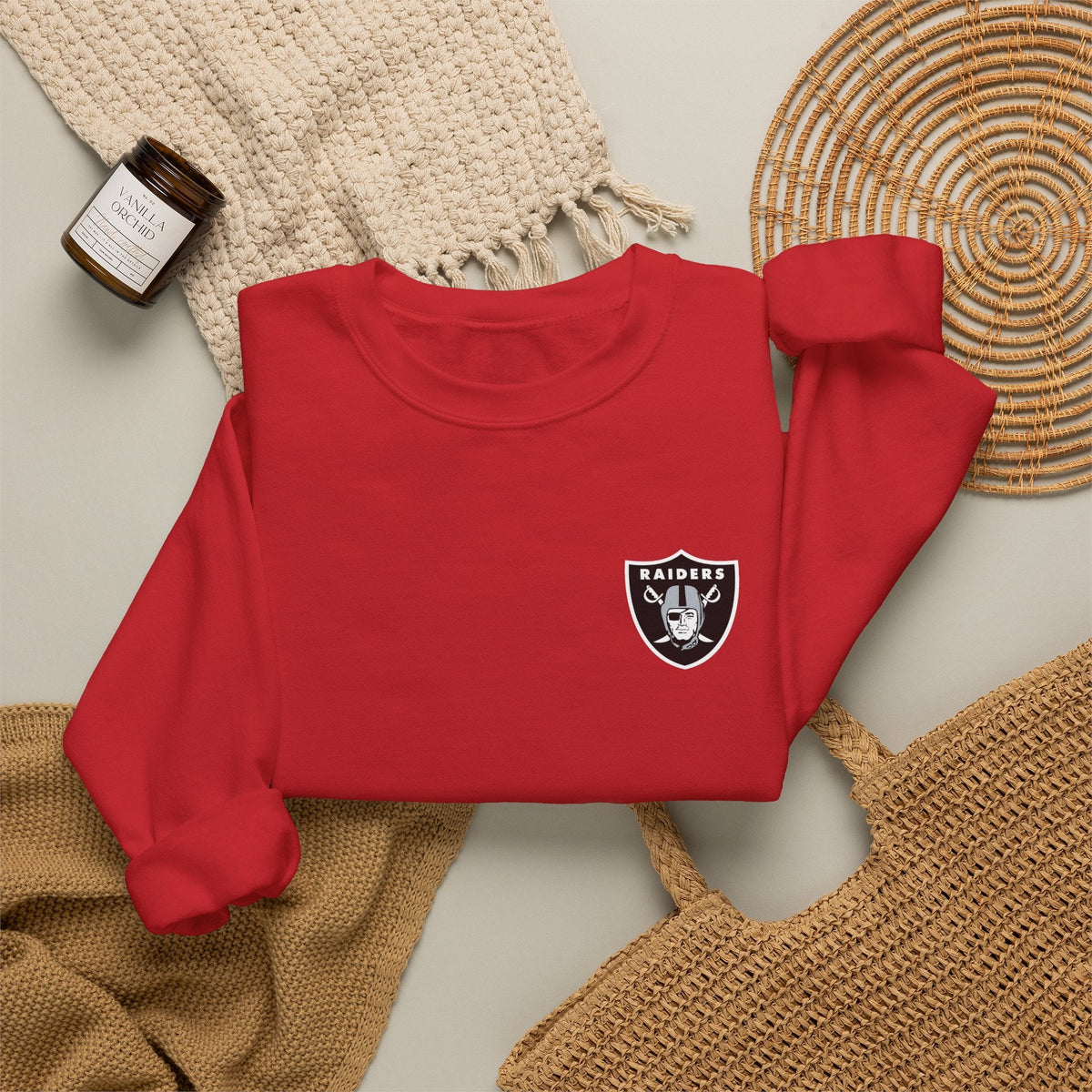 Minimalist Raiders Crest Crewneck Sweatshirt - Etna Gift
