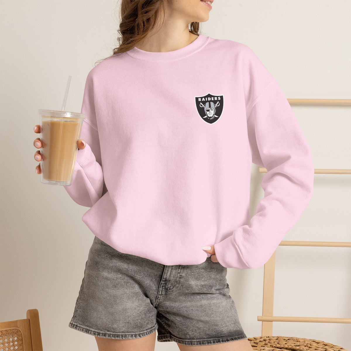 Minimalist Raiders Crest Crewneck Sweatshirt - Etna Gift