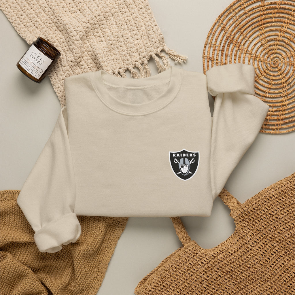 Minimalist Raiders Crest Crewneck Sweatshirt - Etna Gift