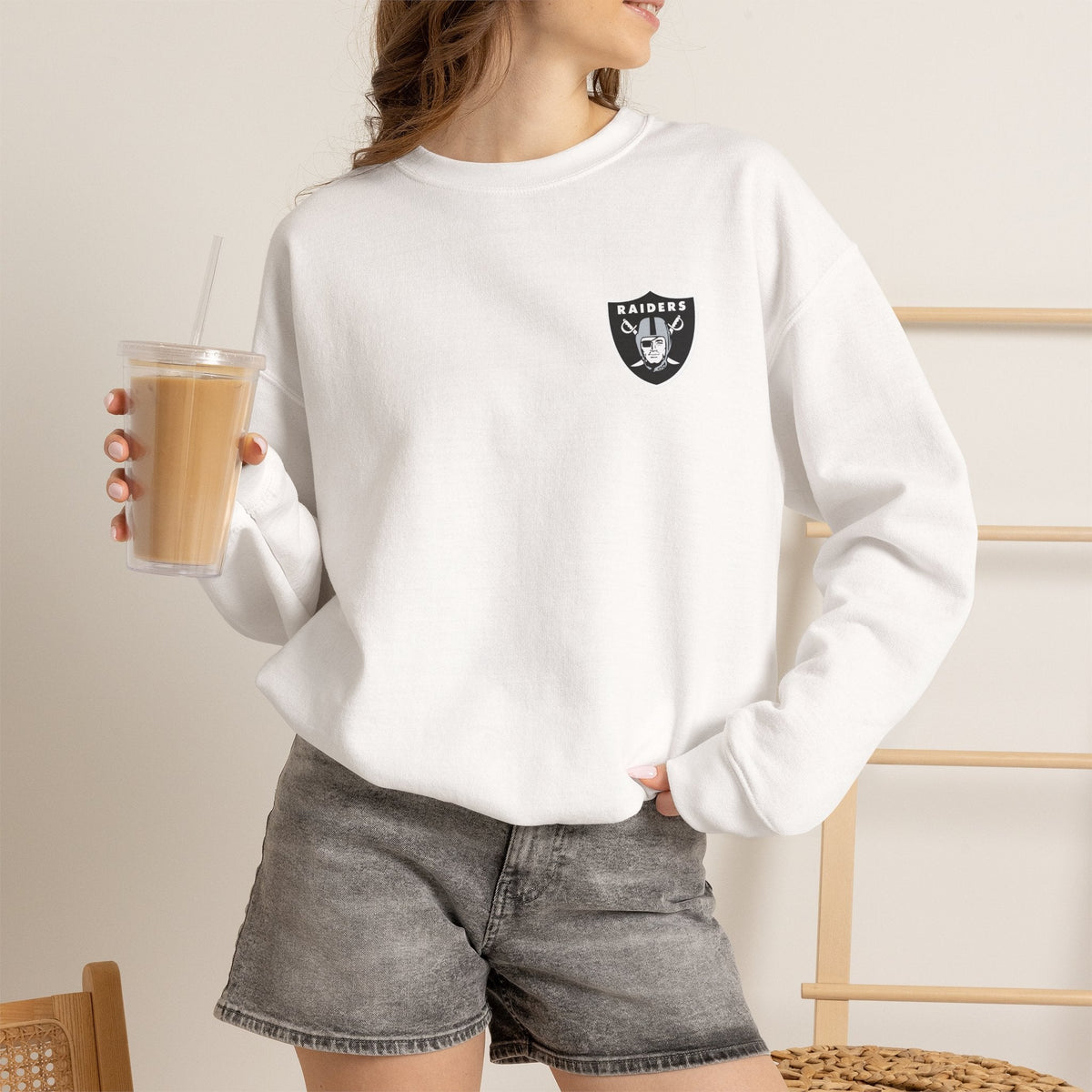 Minimalist Raiders Crest Crewneck Sweatshirt - Etna Gift