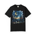 Moonlit Campsite T-shirt | Forest Night Sky, Crescent Moon - Etna Gift