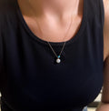 Moonstone 925 Silver Necklace with Charm - Etna Gift