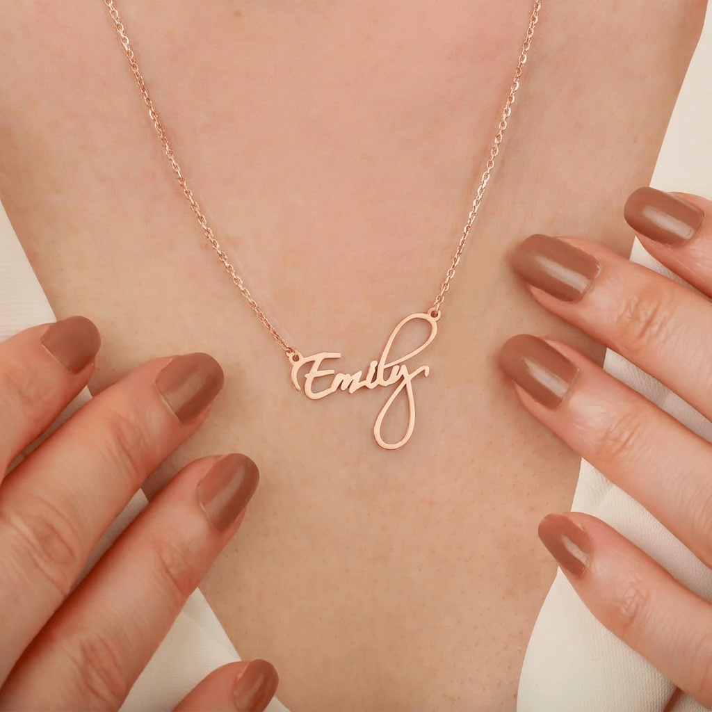 Name Necklace 925 Sterling Silver Handmade Name Necklace - Etna Gift