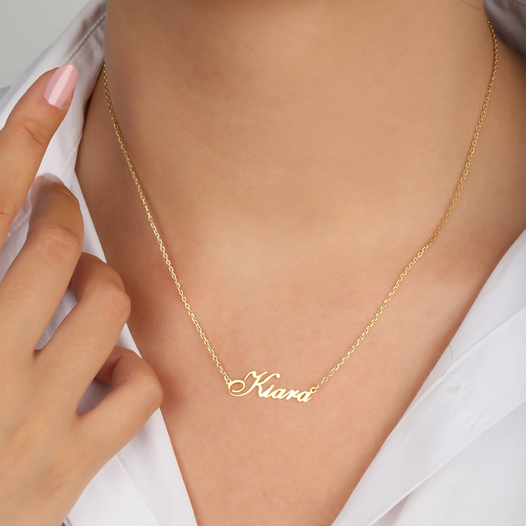 Name Necklace 925 Sterling Silver Handmade Name Necklace - Etna Gift