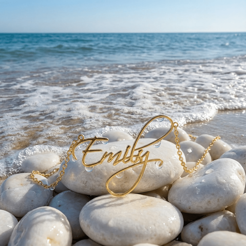 Name Necklace 925 Sterling Silver Handmade Name Necklace - Etna Gift