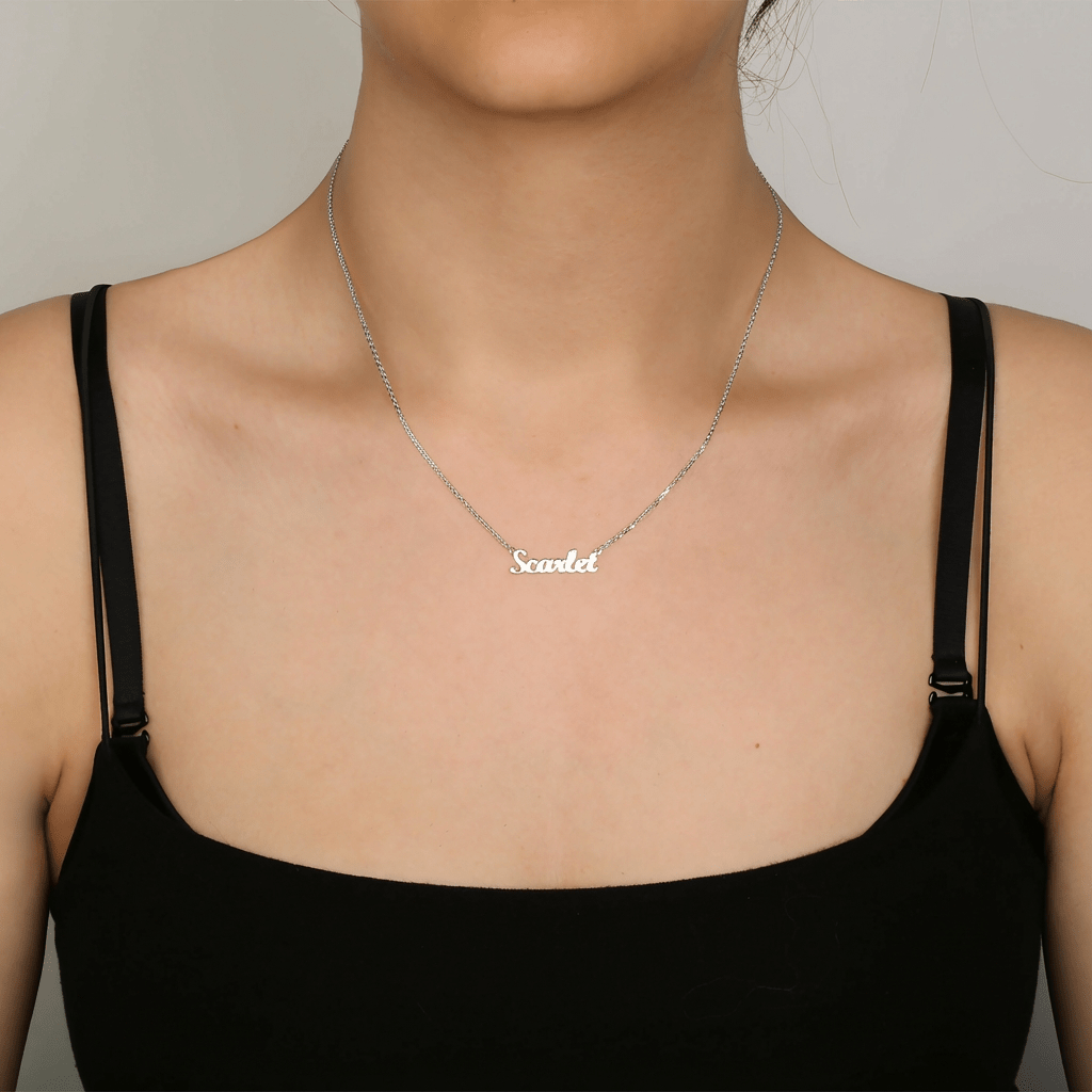 Name Necklace 925 Sterling Silver Handmade Name Necklace - Etna Gift