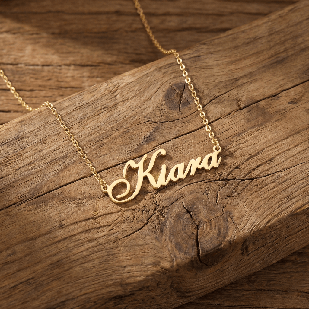 Name Necklace 925 Sterling Silver Handmade Name Necklace - Etna Gift