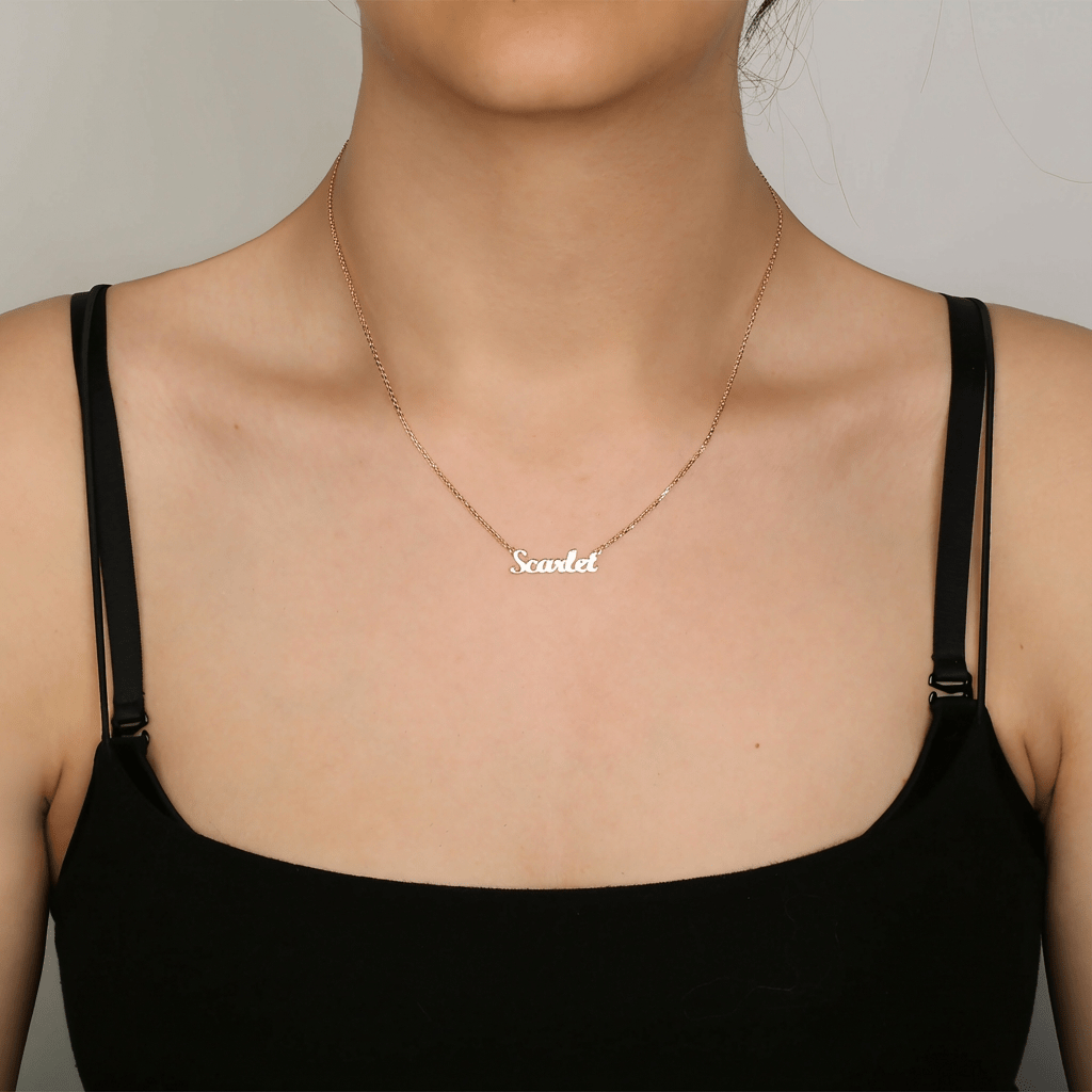 Name Necklace 925 Sterling Silver Handmade Name Necklace - Etna Gift