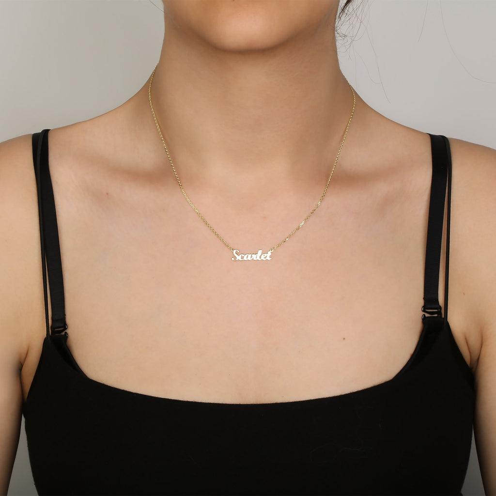 Name Necklace 925 Sterling Silver Handmade Name Necklace - Etna Gift