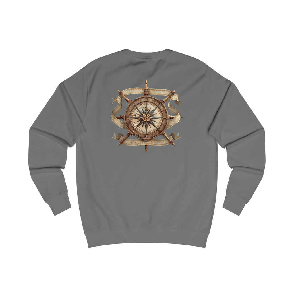 Nautical Compass Sweatshirt — Vintage Maritime Crewneck - Etna Gift