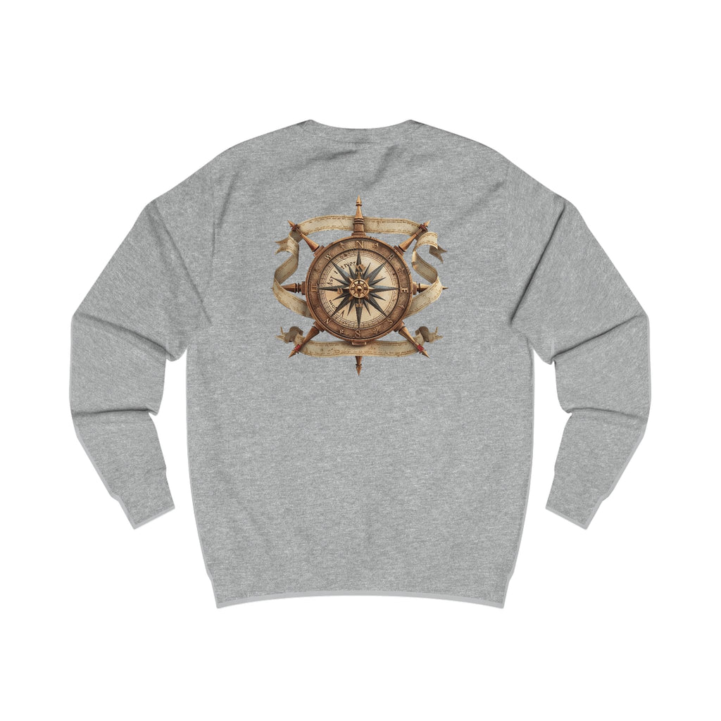 Nautical Compass Sweatshirt — Vintage Maritime Crewneck - Etna Gift