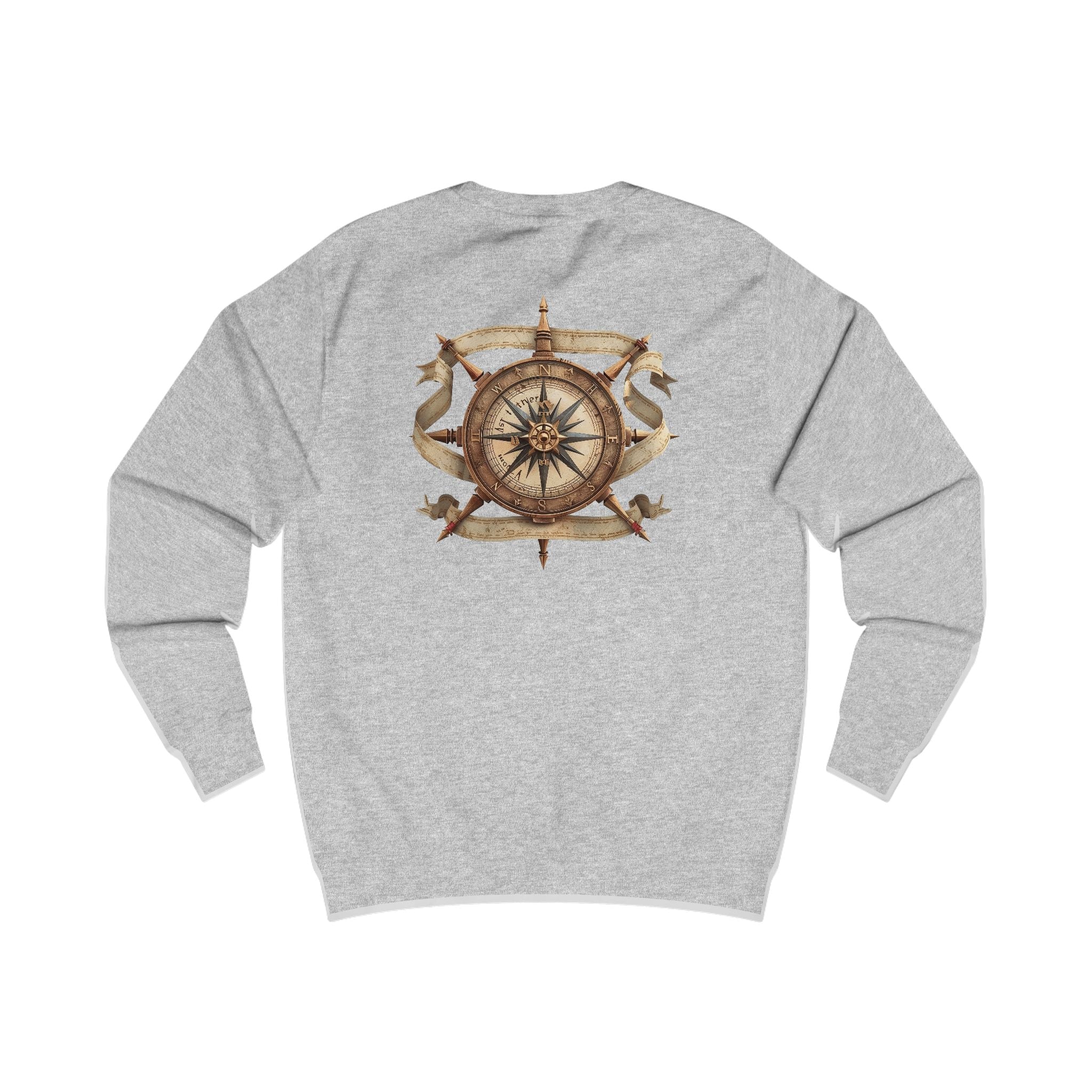 Nautical Compass Sweatshirt — Vintage Maritime Crewneck - Etna Gift
