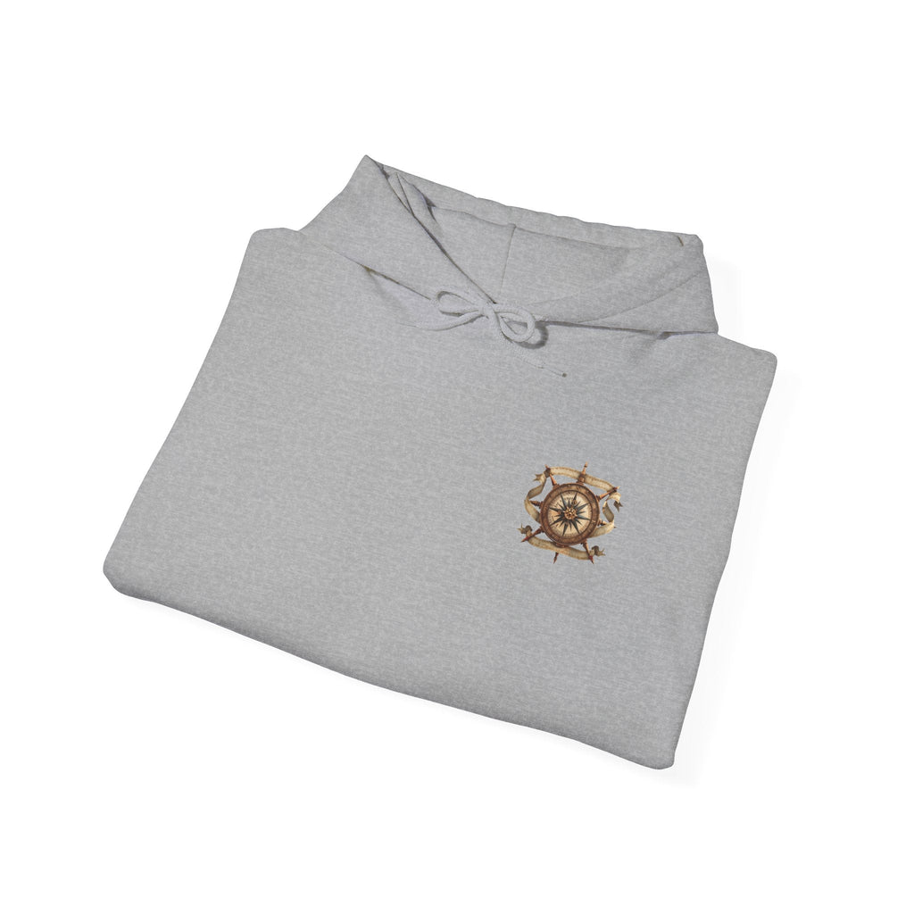Nautical Ship Hoodie Vintage Pirate Galleon Sweatshirt with Anchor Sleeve - Etna Gift