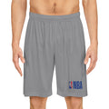 NBA Logo Basketball Shorts White Athletic AOP Performance Shorts - Etna Gift