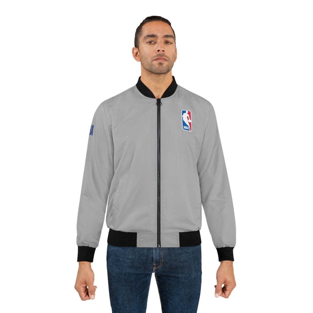 NBA Logo White Men's Bomber Jacket Classic Basketball Team Jacket - Etna Gift