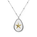 Necklace, Oval Star Women's Jewelry, Trendy Model, Gift for Beloved, Fiancé, Christmas Surprise, Unique Pendant - Etna Gift