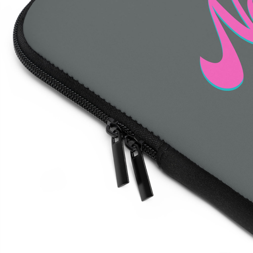 New York Pink Script Laptop Sleeve Retro City Typography Sleeve - Etna Gift