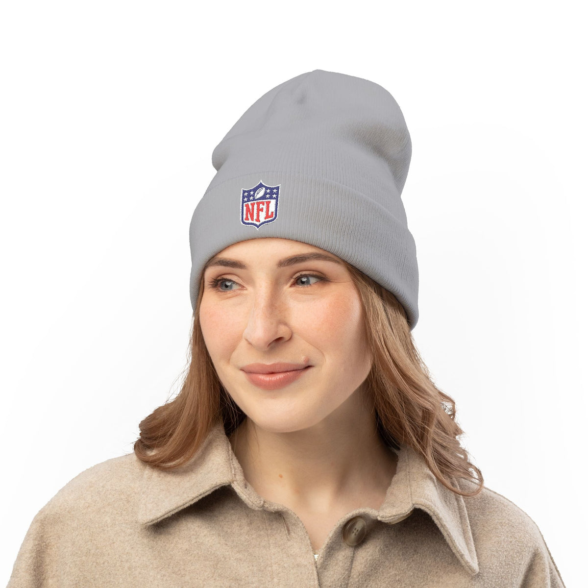 NFL Logo Embroidered Knit Beanie - Etna Gift
