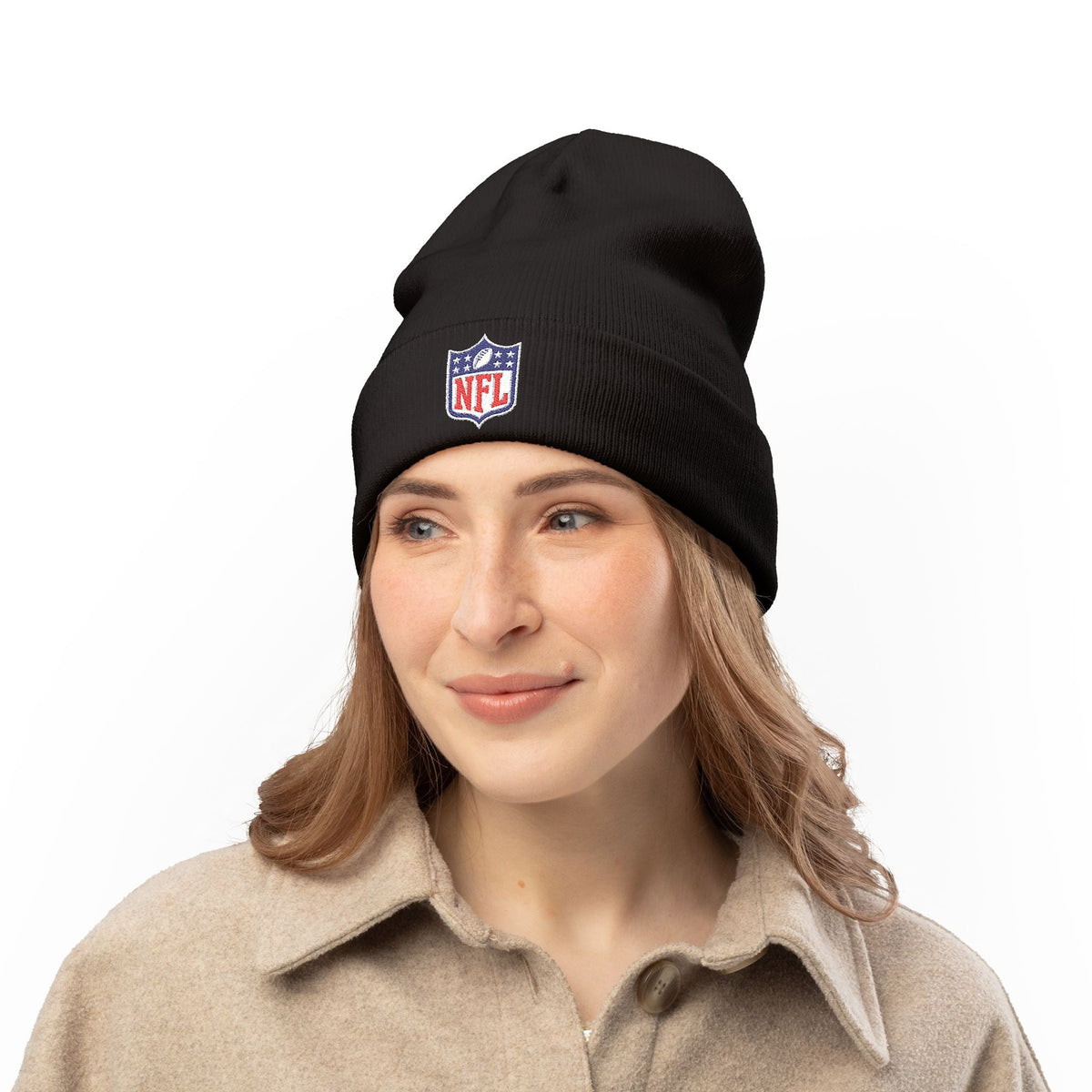 NFL Logo Embroidered Knit Beanie - Etna Gift