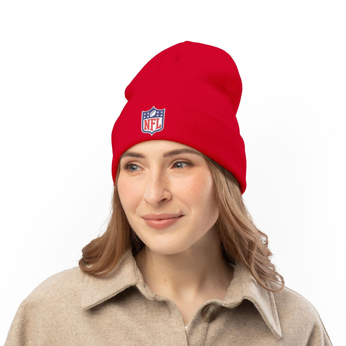 NFL Logo Embroidered Knit Beanie - Etna Gift