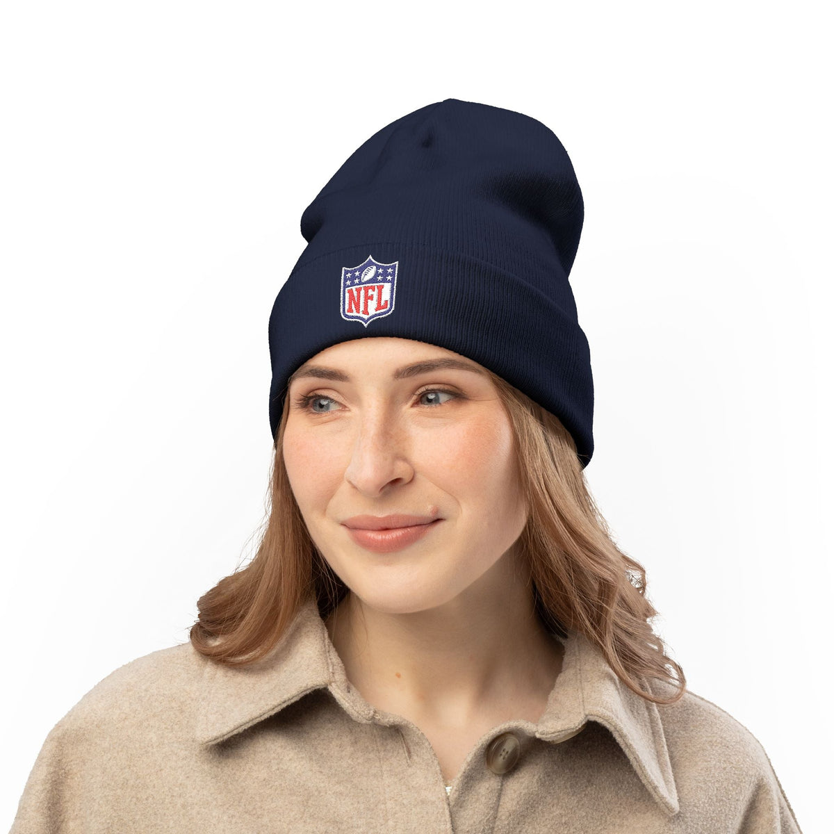 NFL Logo Embroidered Knit Beanie - Etna Gift