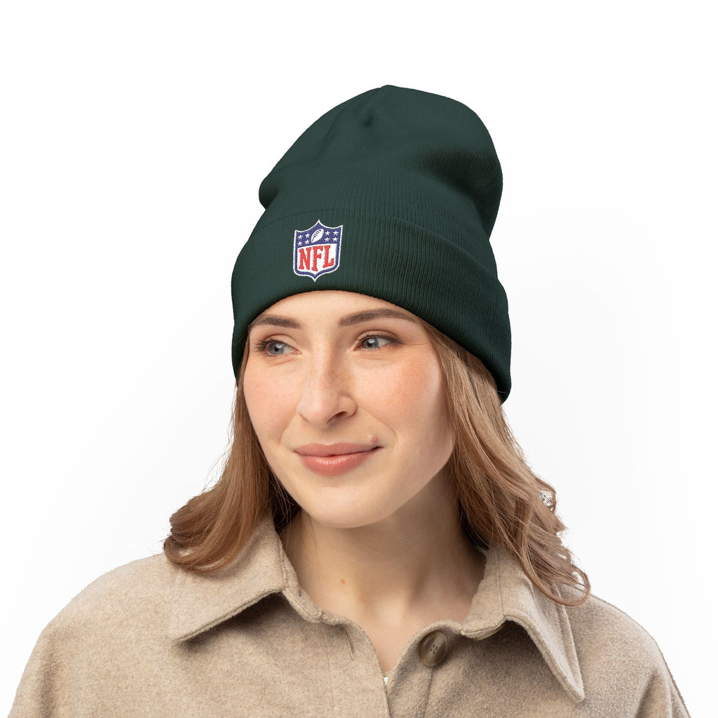 NFL Logo Embroidered Knit Beanie - Etna Gift