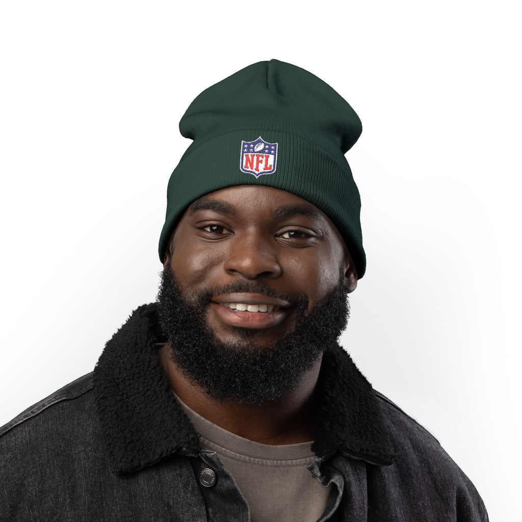 NFL Logo Embroidered Knit Beanie - Etna Gift