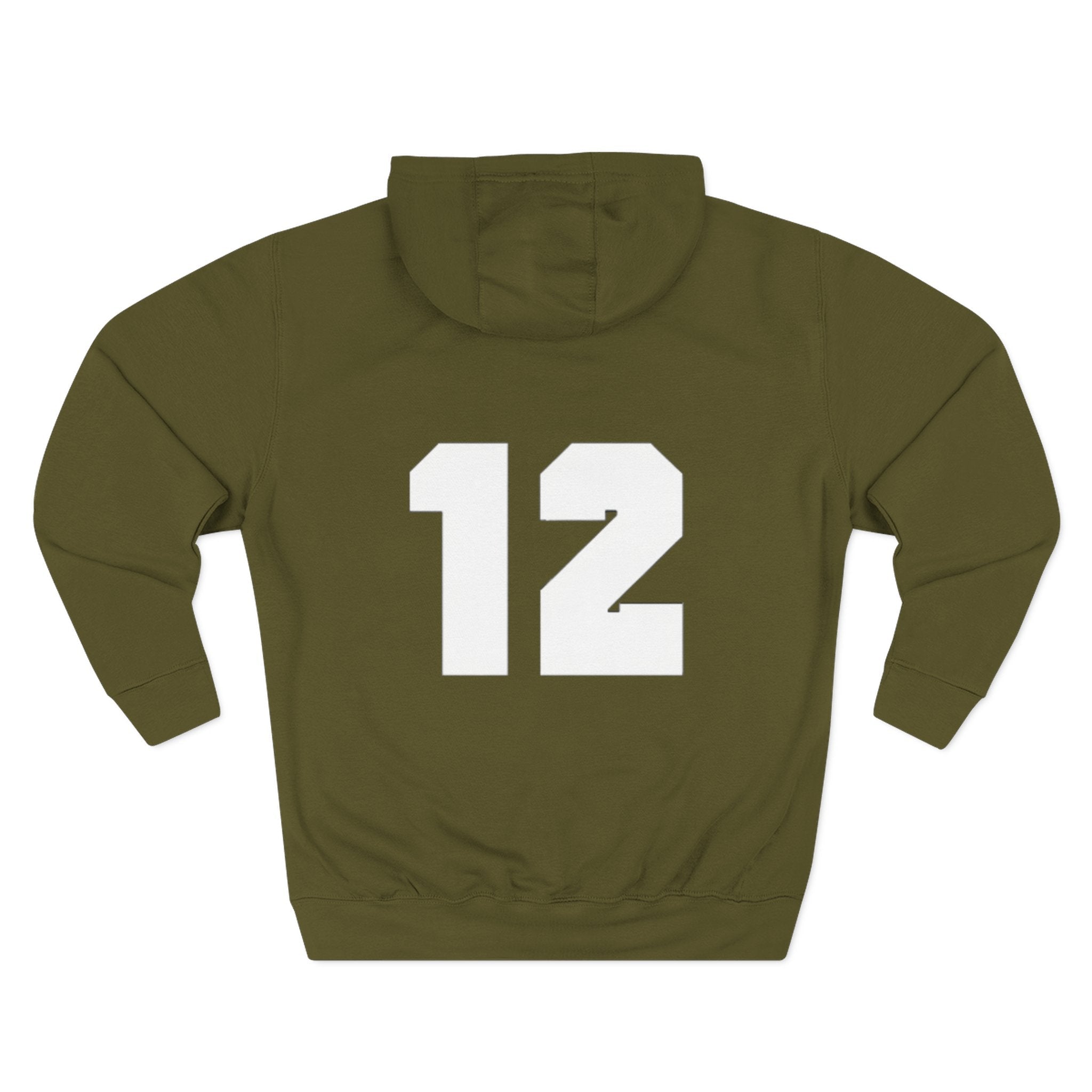 NFL Number 12 Fleece Hoodie — Athletic Team Pullover - Etna Gift