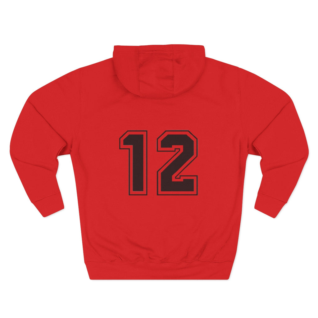 NFL Number 12 Fleece Hoodie — Athletic Team Pullover - Etna Gift