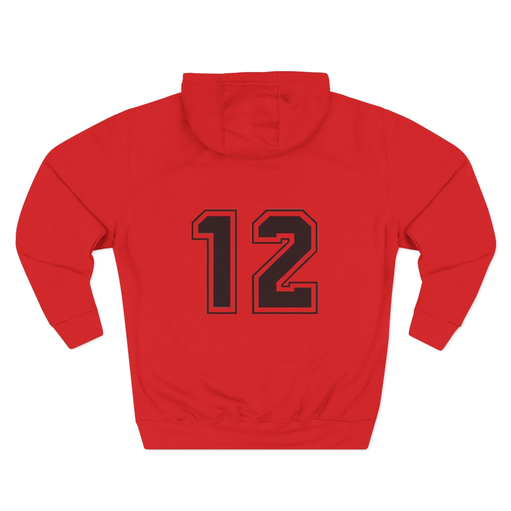 NFL Number 12 Fleece Hoodie — Athletic Team Pullover - Etna Gift