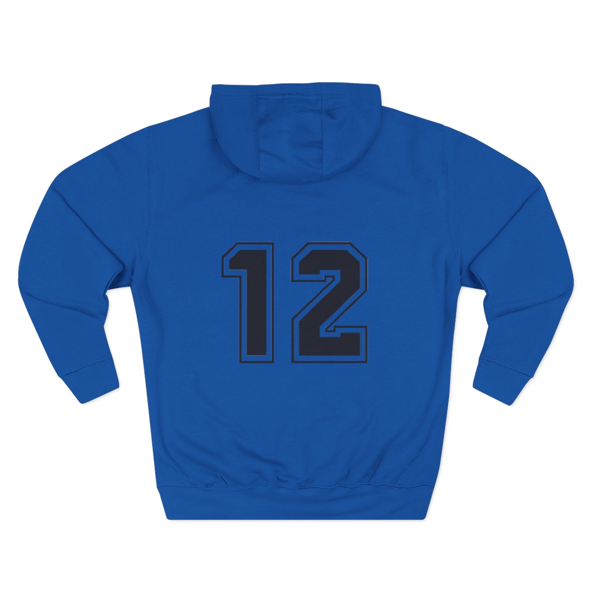 NFL Number 12 Fleece Hoodie — Athletic Team Pullover - Etna Gift