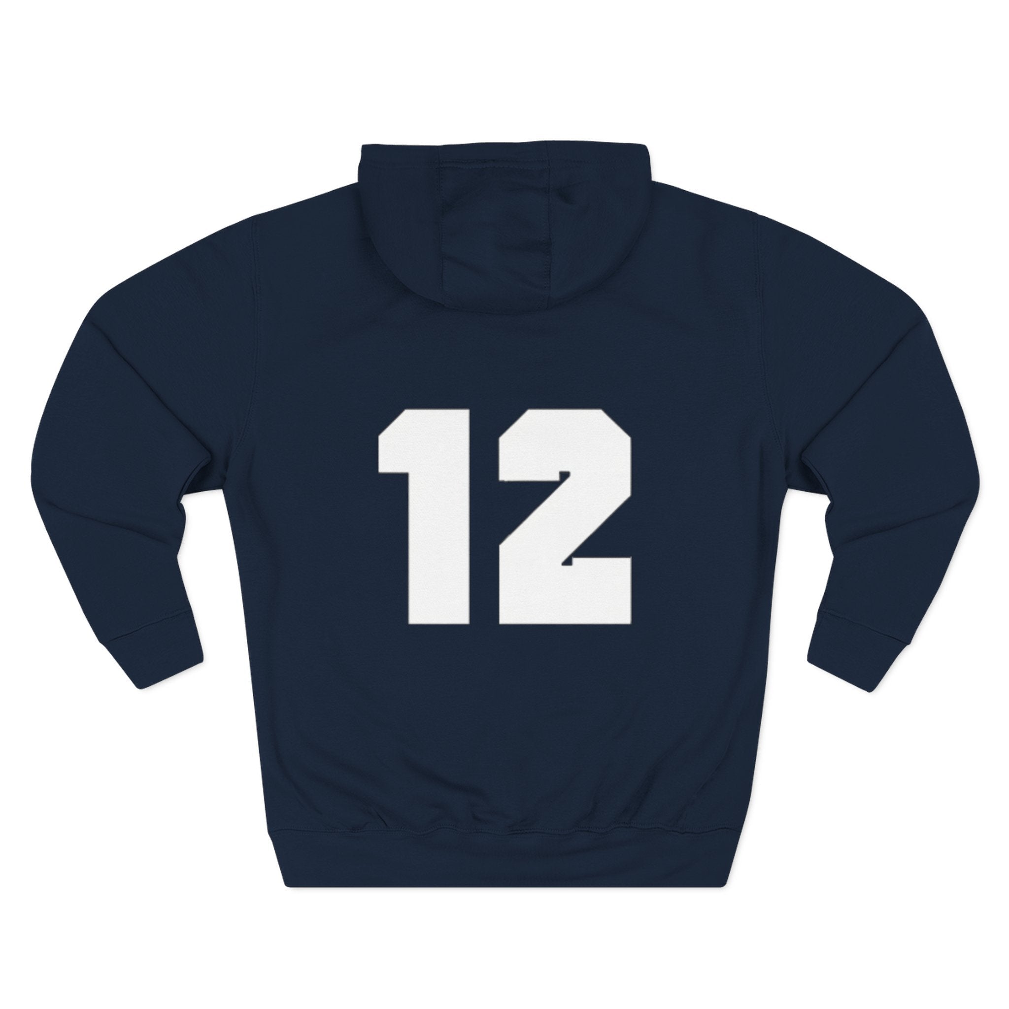 NFL Number 12 Fleece Hoodie — Athletic Team Pullover - Etna Gift