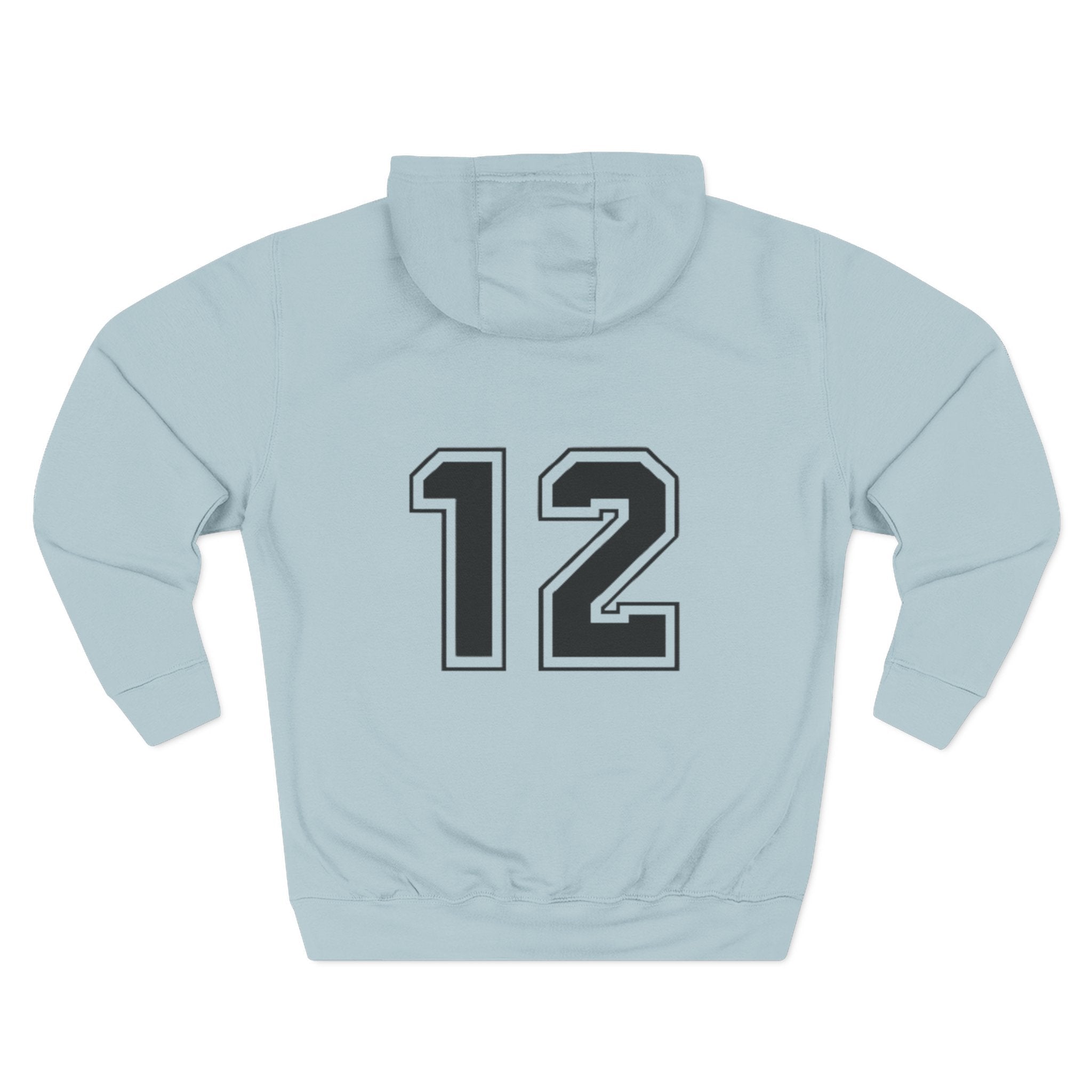 NFL Number 12 Fleece Hoodie — Athletic Team Pullover - Etna Gift